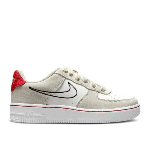 【 NIKE AIR FORCE 1 LV8 S50 GS 'LIGHT STONE UNIVERSITY RED' / LIGHT STONE SAIL UNIVERSITY RED 】 赤 レッド エアフォース ジュニア キッズ ベビー マタニティ スニーカー ナイキ|スニケス