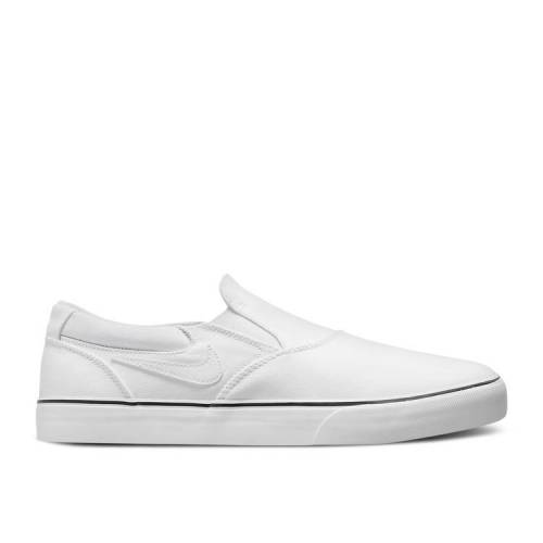【 NIKE CHRON 2 SLIP SB 'TRIPLE WHITE' / WHITE WHITE BLACK WHITE 】 エスビー 白色 ホワイト 黒色 ブラック スニーカー メンズ ナイキ｜スニケス