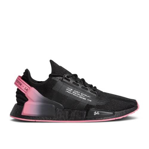 【 ADIDAS DAMIAN LILLARD X NMD_R1 V2 'D.O.L.L.A.' / CORE BLACK ROSE TONE CLOUD WHITE 】 アディダス コア 黒色 ブラック ローズ 白色 ホワイト スニーカー メンズ