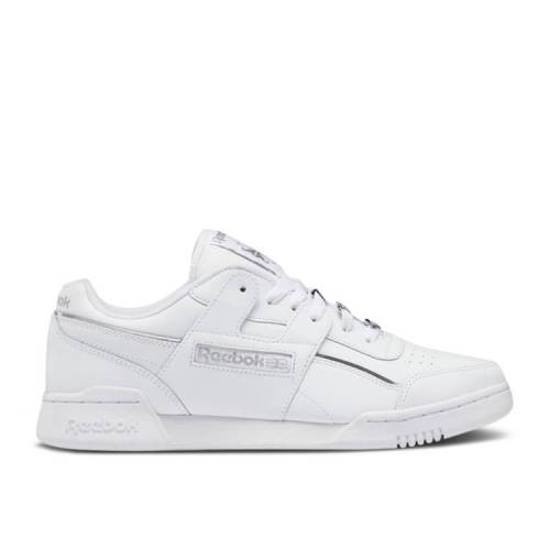【 REEBOK WORKOUT PLUS \u0027WHITE MATTE SILVER\u0027 / FOOTWEAR WHITE MATTE SILVER 】 リーボック 細工物アウト 白いこと 白いこと しろがね色 しろがね色 スニーカー メンズ