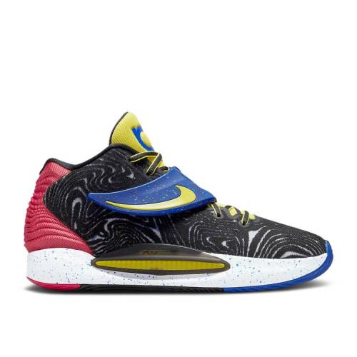 【 NIKE KD 14 \u0027POP ART\u0027 / BLACK WHITE YELLOW STRIKE FUSION 】 黒いこと 黒いこと 白いこと 白いこと 黄味がかった 黄色 ストライク 核融合反応 スニーカー メンズ ナイキ