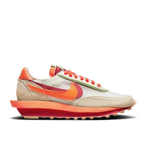 【 NIKE SACAI X CLOT LDWAFFLE 'NET ORANGE BLAZE' / NET ORANGE BLAZE DEEP RED GREEN 】 クロット 橙 オレンジ ネット ディープ 赤 レッド 緑 グリーン スニーカー メンズ ナイキ