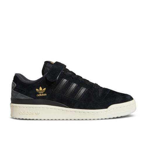 【 ADIDAS FORUM 84 LOW 'BLACK WHITE' / CORE BLACK CREAM WHITE CARBON 】 アディダス フォーラム コア 黒色 ブラック クリーム 白色 ホワイト カーボン スニーカー メンズ