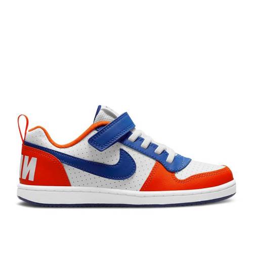【 NIKE COURT BOROUGH LOW PS 'TEAM ORANGE HYPER ROYAL' / WHITE WHITE TEAM ORANGE HYPER 】 コート 橙 オレンジ 白色 ホワイト チーム コートバーロウ ジュニア キッズ ベビー マタニティ スニーカー ナイキ｜スニケス