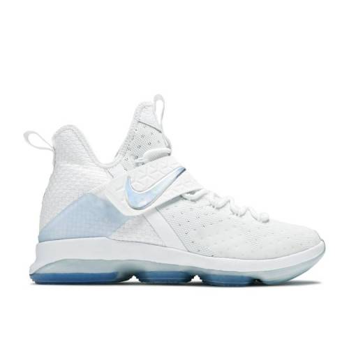 【 NIKE LEBRON 14 \u0027TIME TO SHINE\u0027 / WHITE METALLIC SILVER ICE BLUE 】 レブロン 白いこと 白いこと しろがね色 しろがね色 青み 青色 スニーカー メンズ ナイキ