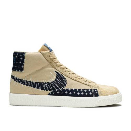 【 NIKE BLAZER MID SB 'SASHIKO PACK - SESAME' / SESAME SAIL GUM LIGHT BROWN 】 ブレイザー ミッド エスビー 茶色 ブラウン スニーカー メンズ ナイキ|スニケス