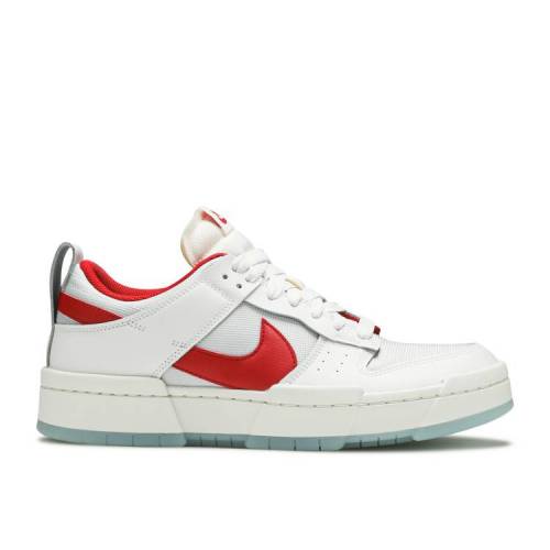 【 NIKE WMNS DUNK LOW DISRUPT \u0027WHITE GYM RED\u0027 / SUMMIT WHITE GYM RED PHOTON DUST 】 ダンク 白いこと 白いこと 赤 赤いこと ダンクロー スニーカー レディース ナイキ 靴-レディース靴-スニーカー