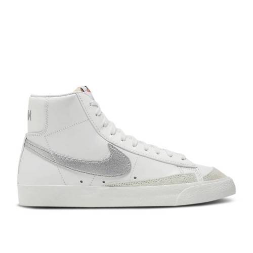 【 NIKE WMNS BLAZER MID '77 'WHITE SILVER METALLIC' / SUMMIT WHITE SUMMIT WHITE SUMMIT 】 ブレイザー ミッド 銀色 シルバー 白色 ホワイト スニーカー レディース ナイキ｜スニケス