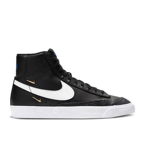 【 NIKE WMNS BLAZER MID '77 SE 'SISTERHOOD - BLACK METALLIC GOLD' / BLACK HYPER ROYAL WHITE WHITE 】 ブレイザー ミッド 黒色 ブラック 白色 ホワイト スニーカー レディース ナイキ
