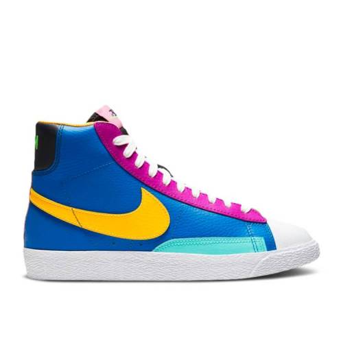 【 NIKE BLAZER MID GS 'AURORA PURPLE ORANGE' / BATTLE BLUE AURORA VIVID PURPLE 】 ブレイザー ミッド 紫 パープル 青色 ブルー ジュニア キッズ ベビー マタニティ スニーカー ナイキ|スニケス