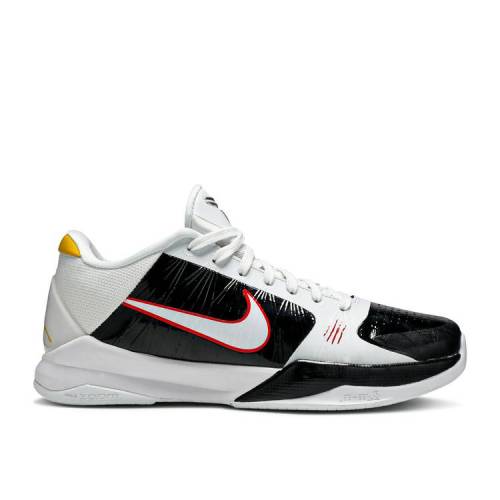 【 NIKE ZOOM KOBE 5 PROTRO \u0027ALTERNATE BRUCE LEE\u0027 / WHITE BLACK COMET RED WHITE 】 望遠レンズ コービー 労働者階級トロ 白いこと 白いこと 黒いこと 黒いこと 赤 赤いこと スニーカー メンズ ナイキ