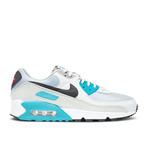 【 NIKE AIR MAX 90 'CHLORINE BLUE' / WHITE IRON GREY CHLORINE BLUE 】 マックス 白色 ホワイト 灰色 グレー 青色 ブルー エアマックス スニーカー メンズ ナイキ|スニケス