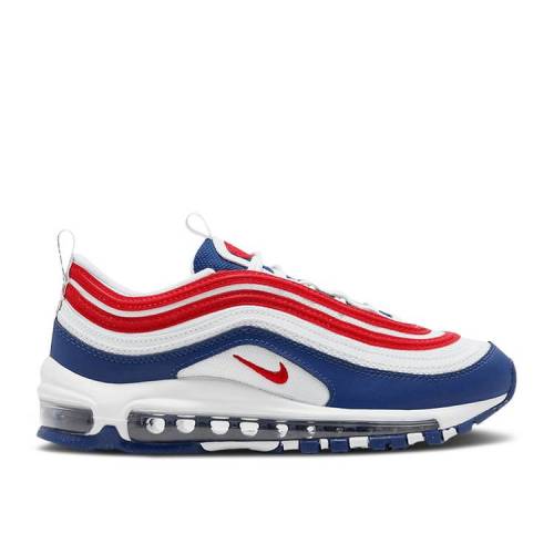 【 NIKE AIR MAX 97 GS 'USA' / WHITE OBSIDIAN UNIVERSITY RED 】 マックス 白色 ホワイト 赤 レッド エアマックス ジュニア キッズ ベビー マタニティ スニーカー ナイキ|スニケス
