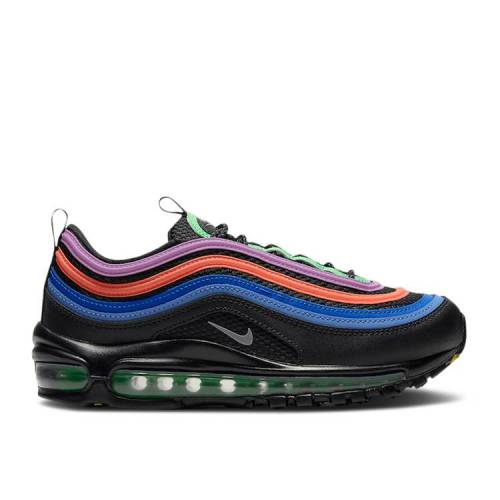 【 NIKE WMNS AIR MAX 97 \u0027MULTI-COLOR\u0027 / BLACK ELECTRO GREEN FUCHSIA GLOW 】 マックス 黒いこと 黒いこと 緑 緑であること 大気圏マックス \u0027MULTICOLOR\u0027 スニーカー レディース ナイキ