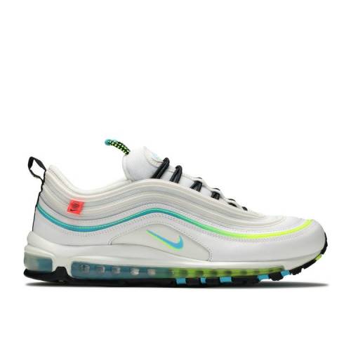 【 NIKE AIR MAX 97 'WORLDWIDE PACK - WHITE' / WHITE BLUE FURY BLACK VOLT 】 マックス 白色 ホワイト 青色 ブルー 黒色 ブラック エアマックス スニーカー メンズ ナイキ
