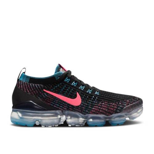 【 NIKE WMNS AIR VAPORMAX FLYKNIT 3 'BLACK HYPER PINK BLUE' / BLACK BALTIC BLUE METALLIC 】 フライニット ピンク 黒色 ブラック 青色 ブルー エアヴェイパーマックス スニーカー レディース ナイキ