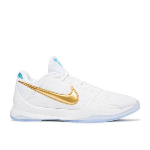 【 NIKE UNDEFEATED X ZOOM KOBE 5 PROTRO 'WHAT IF PACK - UNLUCKY 13' / WHITE METALLIC GOLD RAPID TEAL 】 アンディフィーテッド ズーム コービー プロトロ 白色 ホワイト ゴールド スニーカー メンズ ナイキ｜スニケス