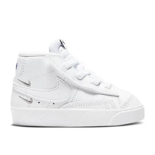 【 NIKE BLAZER MID '77 SE TD 'SISTERHOOD - WHITE METALLIC SILVER' / WHITE HYPER ROYAL WHITE BLACK 】 ブレイザー ミッド 白色 ホワイト 黒色 ブラック ベビー ナイキ|スニケス