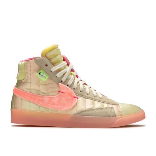 【 NIKE WMNS BLAZER MID REBEL PRING FESTIVAL / COCONUT MILK WHITE PINK TINT 】 ブレイザー ミッド レベル 白色 ホワイト ピンク スニーカー レディース ナイキ