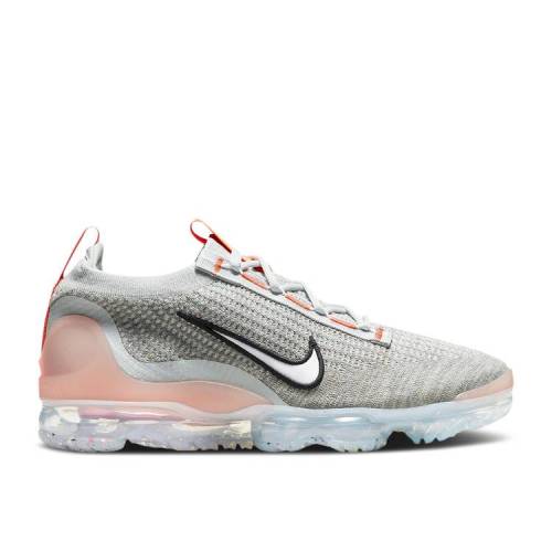 【 NIKE AIR VAPORMAX 2021 FLYKNIT 'GREY FOG BRIGHT MANGO' / GREY FOG WHITE BRIGHT MANGO 】 フライニット 灰色 グレー 白色 ホワイト エアヴェイパーマックス スニーカー メンズ ナイキ
