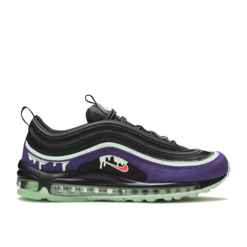 【 NIKE AIR MAX 97 \u0027HALLOWEEN SLIME\u0027 / BLACK FLASH CRIMSON COURT PURPLE 】 マックス 黒いこと 黒いこと クリムゾン 厚地の外套 紫 パープル エア湖マックス スニーカー メンズ ナイキ