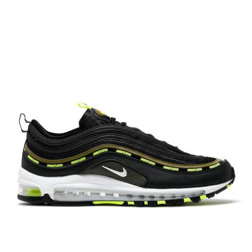 【 NIKE UNDEFEATED X AIR MAX 97 'BLACK VOLT' / BLACK VOLT MILITIA GREEN WHITE 】 アンディフィーテッド マックス 黒色 ブラック 緑 グリーン 白色 ホワイト エアマックス スニーカー メンズ ナイキ｜スニケス