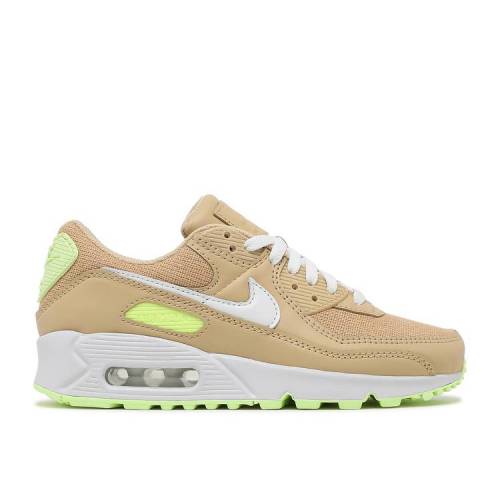 【 NIKE WMNS AIR MAX 90 \u0027SESAME\u0027 / SESAME BARELY VOLT SUMMIT WHITE 】 マックス 白いこと 白いこと 大気圏マックス スニーカー レディース ナイキ