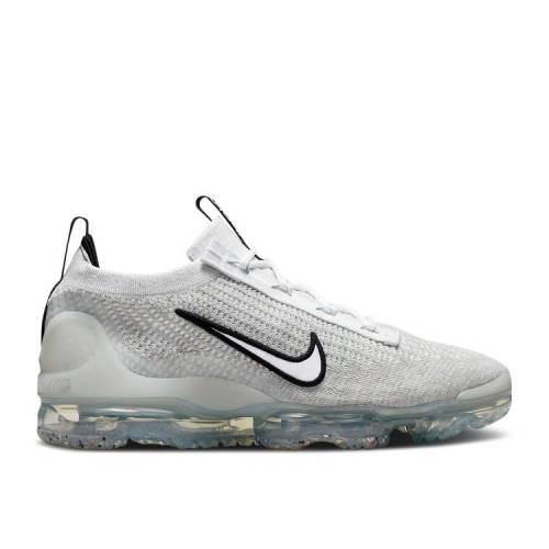 【 NIKE AIR VAPORMAX 2021 FLYKNIT \u0027MONOCHROME\u0027 / WHITE BLACK METALLIC SILVER GREY 】 飛球編み物 白いこと 白いこと 黒いこと 黒いこと しろがね色 しろがね色 薄墨色 薄墨色 エアヴェイパーマックス スニーカー メンズ ナイキ 靴-メンズ靴-スニーカー