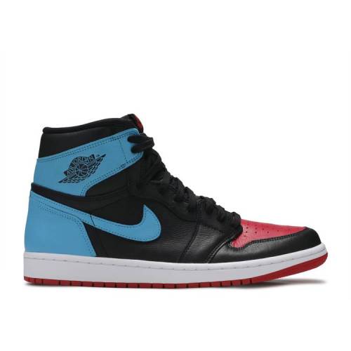 【 AIR JORDAN WMNS JORDAN 1 HIGH OG \u0027NC TO CHI\u0027 / BLACK DARK POWDER BLUE GYM RED 】 ナイキ ご機嫌 黒いこと 黒いこと 青味 青味 赤 赤いこと エアジョーダン スニーカー レディース