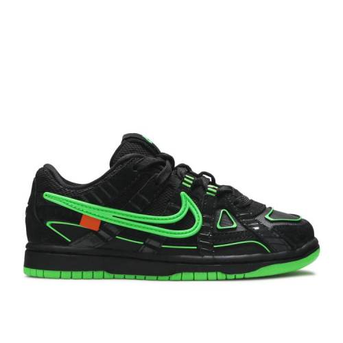【 NIKE OFF-WHITE X RUBBER DUNK PS 'GREEN STRIKE' / BLACK WHITE GREEN STRIKE 】 オフホワイト ラバー ダンク 黒色 ブラック 白色 ホワイト 緑 グリーン ストライク ジュニア キッズ ベビー マタニティ スニーカ|スニケス
