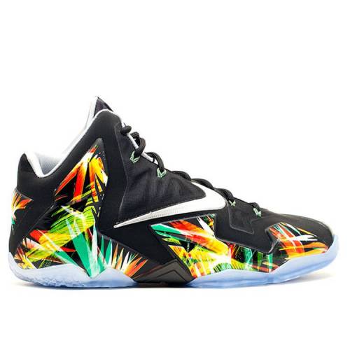 【 NIKE LEBRON 11 'EVERGLADES' / BLACK METALLIC SILVER WOLF GREY 】 レブロン 黒色 ブラック 銀色 シルバー 灰色 グレー スニーカー メンズ ナイキ
