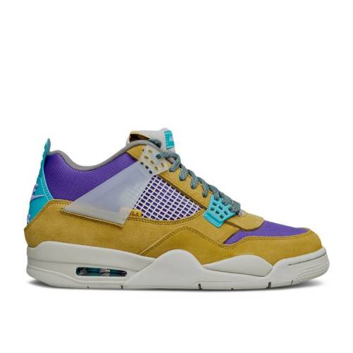 【 AIR JORDAN UNION 天使の都市 X JORDAN 4 RETRO \u0027DESERT MOSS\u0027 / DESERT MOSS TURQUOISE BLUE DARK 】 ナイキ 単位労働組合 天使の都市 青碧 青碧 エアジョーダン スニーカー メンズ