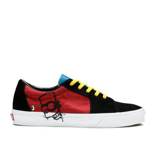 【 VANS THE SIMPSONS X SK8-LOW 'EL BARTO' / RED BLACK 】 バンズ 赤 レッド 黒色 ブラック スニーカー メンズ ヴァンズ