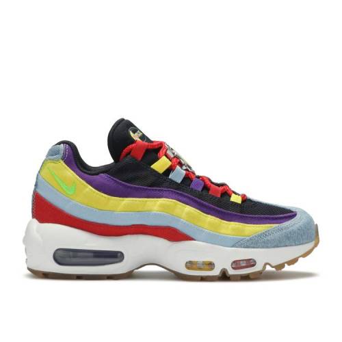 【 NIKE AIR MAX 95 SP 'MULTI-COLOR' / PSYCHIC BLUE CHROME YELLOW WHITE 】 マックス 青色 ブルー 黄色 イエロー 白色 ホワイト エアマックス 'MULTICOLOR' スニーカー メンズ ナイキ｜スニケス