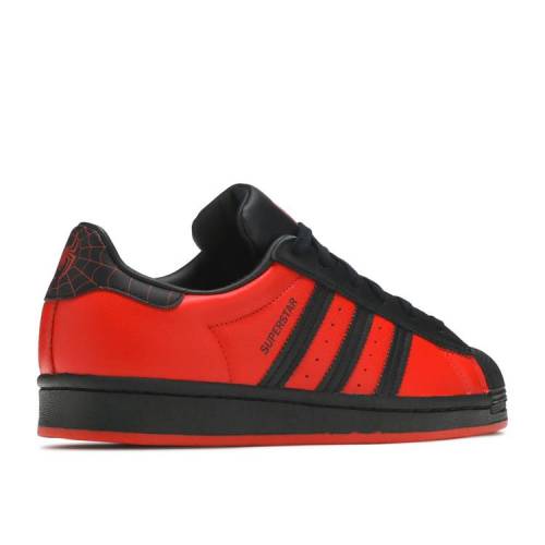 楽天市場 アディダス Adidas アディダス スーパースター コア 黒色 ブラック 赤 レッド Spiderman Morales ジュニア キッズ Superstar Red Adidas Marvel X Playstation J Miles Core Black スニケス
