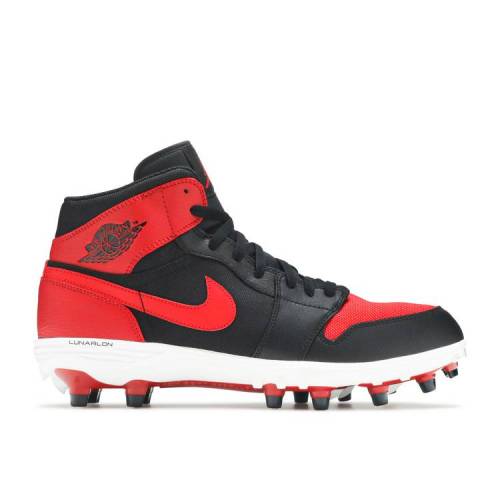 【 AIR JORDAN JORDAN 1 MID TD CLEAT 'BRED' / BLACK VARSITY RED WHITE VARSITY 】 ナイキ ミッド 黒色 ブラック 赤 レッド 白色 ホワイト エアジョーダン スニーカー メンズ