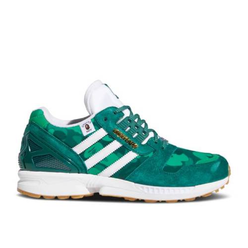 【 ADIDAS BAPE X UNDEFEATED ZX 8000 'A-ZX SERIES - GREEN CAMO' / GREEN CLOUD WHITE GUM 】 アディダス アンディフィーテッド シリーズ 緑 グリーン 白色 ホワイト 'AZX スニーカー メンズ｜スニケス