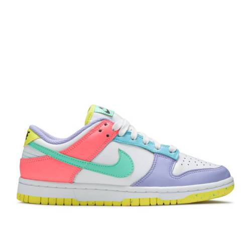 【 NIKE WMNS DUNK LOW SE 'CANDY' / WHITE GREEN GLOW SUNSET PULSE 】 ダンク 白色 ホワイト 緑 グリーン ダンクロー スニーカー レディース ナイキ