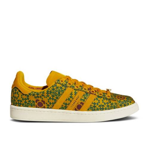 【 ADIDAS YARA SHAHIDI X CAMPUS 'FLORAL' / LEGACY GOLD CREAM WHITE GOLD 】 アディダス キャンパス レガシー ゴールド クリーム 白色 ホワイト スニーカー メンズ|スニケス