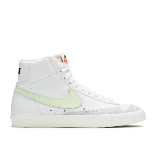 【 NIKE WMNS BLAZER MID '77 'BARELY VOLT' / WHITE WHITE TOTAL ORANGE BARELY 】 ブレイザー ミッド 白色 ホワイト 橙 オレンジ スニーカー レディース ナイキ