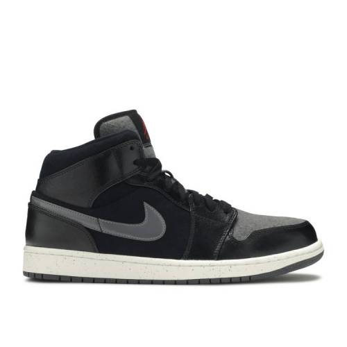 【 AIR JORDAN JORDAN 1 RETRO MID SE 'WINTERIZED' / BLACK GYM RED DARK GREY WHITE 】 ナイキ ミッド 黒色 ブラック 赤 レッド 灰色 グレー 白色 ホワイト エアジョーダン スニーカー メンズ