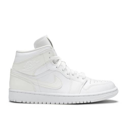 【 AIR JORDAN WMNS JORDAN 1 MID \u0027WHITE IVORY\u0027 / WHITE WHITE WHITE 】 ナイキ ミッド 白いこと 白いこと エアジョーダン スニーカー レディース