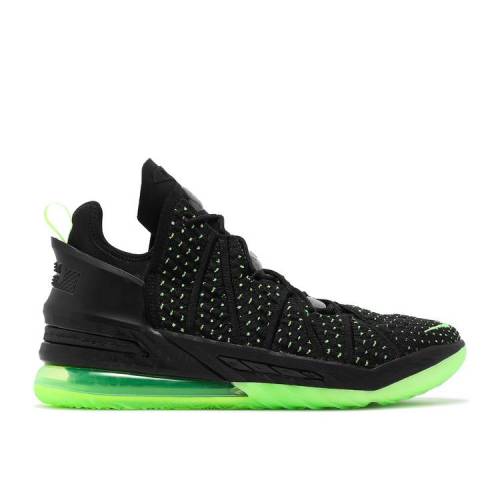 【 NIKE LEBRON 18 'DUNKMAN' / BLACK ELECTRIC GREEN BLACK 】 レブロン 黒色 ブラック 緑 グリーン スニーカー メンズ ナイキ|スニケス