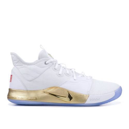【 NIKE NASA X PG 3 'APOLLO MISSIONS' / WHITE METALLIC GOLD 】 白色 ホワイト ゴールド スニーカー メンズ ナイキ