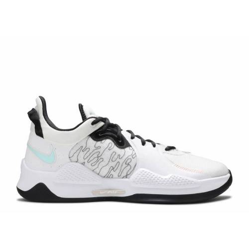 【 NIKE PG 5 'WHITE BLACK' / WHITE MULTICOLOR GLACIER BLUE 】 白色 ホワイト 青色 ブルー スニーカー メンズ ナイキ|スニケス