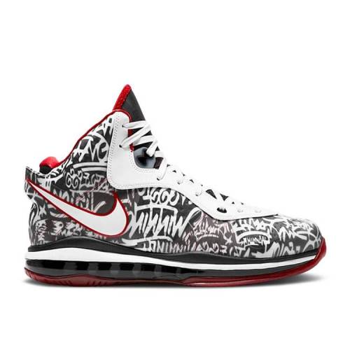 【 NIKE LEBRON 8 GRAFFITI / BLACK SPORT RED WHITE 】 レブロン 黒色 ブラック 赤 レッド 白色 ホワイト スニーカー メンズ ナイキ