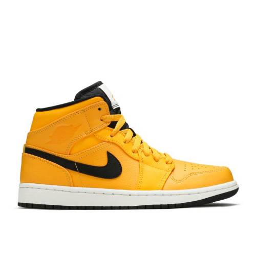 【 AIR JORDAN JORDAN 1 MID 'UNIVERSITY GOLD' / UNIVERSITY GOLD WHITE GYM RED 】 ナイキ ミッド ゴールド 白色 ホワイト 赤 レッド エアジョーダン スニーカー メンズ|スニケス