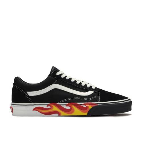 【 VANS OLD SKOOL \u0027FLAME CUT OUT\u0027 / BLACK TRUE WHITE 】 バンズ 黒いこと 黒いこと 白いこと 白いこと 年寄りの学院 スニーカー メンズ ヴァンズ メンズ靴-スニーカー-靴