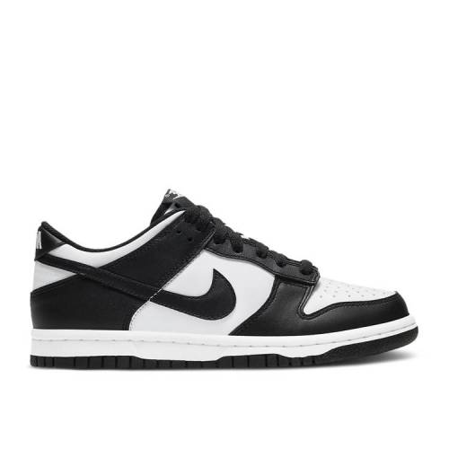 【 NIKE DUNK LOW GS 'BLACK WHITE' / WHITE BLACK WHITE 】 ダンク 白色 ホワイト 黒色 ブラック ダンクロー ジュニア キッズ ベビー マタニティ スニーカー ナイキ｜スニケス