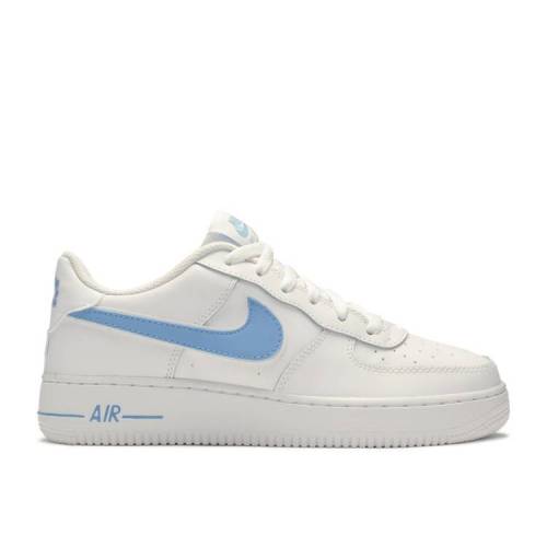 【 NIKE AIR FORCE 1 LOW GS 'UNIVERSITY BLUE' / WHITE WHITE UNIVERSITY BLUE 】 白色 ホワイト 青色 ブルー エアフォース ジュニア キッズ ベビー マタニティ スニーカー ナイキ｜スニケス